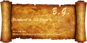 Bumbera Gilbert névjegykártya